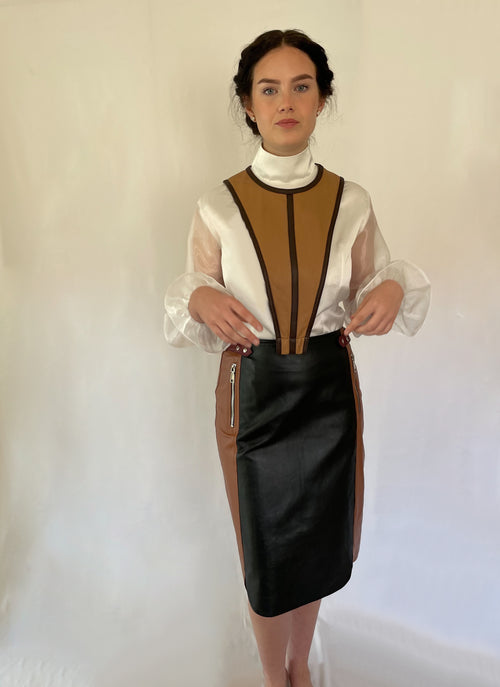 Jora Leather Neck-Vest