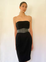 Wide black leather Belt with zip and studs