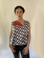 Orange Trigon collar top
