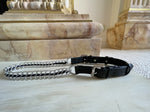 Two piece belt with chain