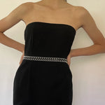 Two piece belt with chain