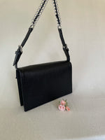Two piece belt with chain