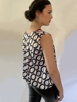 Orange Trigon collar top