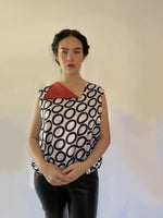 Orange Trigon collar top
