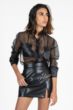 Onix black organza shirt