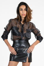 Onix black organza shirt