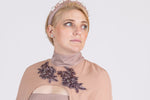 Coral Chiffon Sleeves on