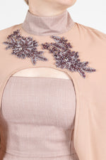 Coral Chiffon Sleeves on