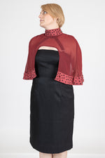 Burgundy Noir Short Cape