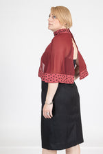 Burgundy Noir Short Cape