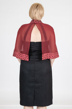 Burgundy Noir Short Cape